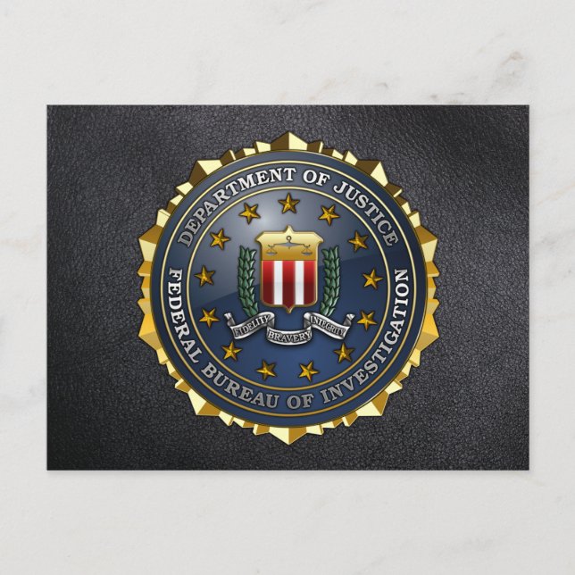 Postal Emblema del FBI (Anverso)