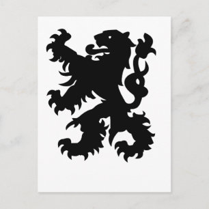 Postal Emblema del León Flamenco