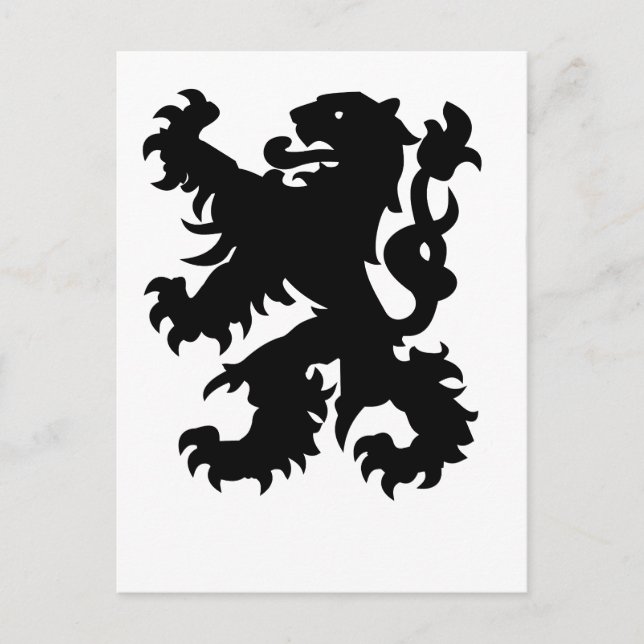 Postal Emblema del León Flamenco (Anverso)