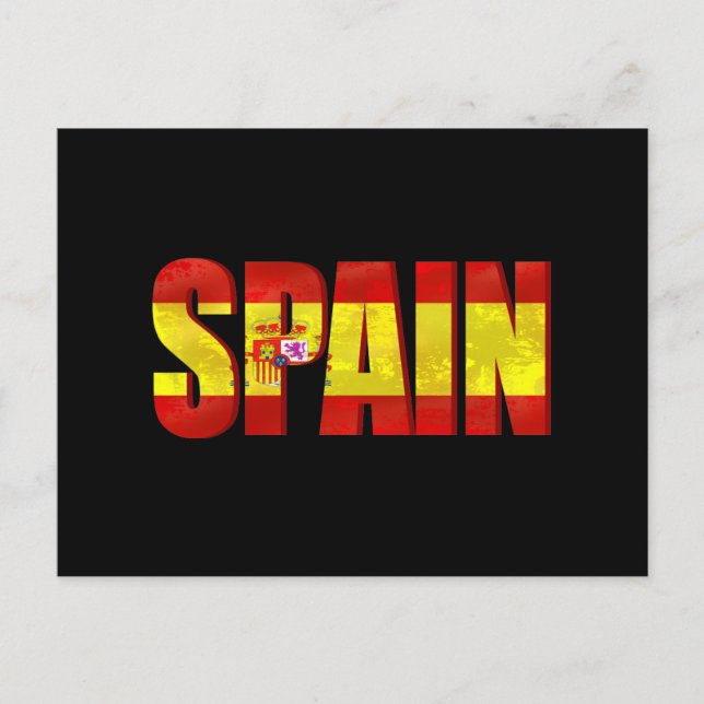 Postal emblema del logo de la bandera española para españ (Anverso)