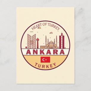 Postal Emblema del paisaje urbano de la ciudad de Ankara 
