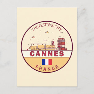 Postal Emblema del paisaje urbano de la ciudad de Cannes 