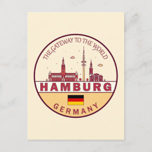 Postal Emblema del paisaje urbano de la ciudad de Hamburg
