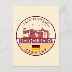 Postal Emblema del paisaje urbano de la ciudad de Heidelb