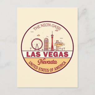 Postal Emblema del paisaje urbano de la ciudad de Las Veg