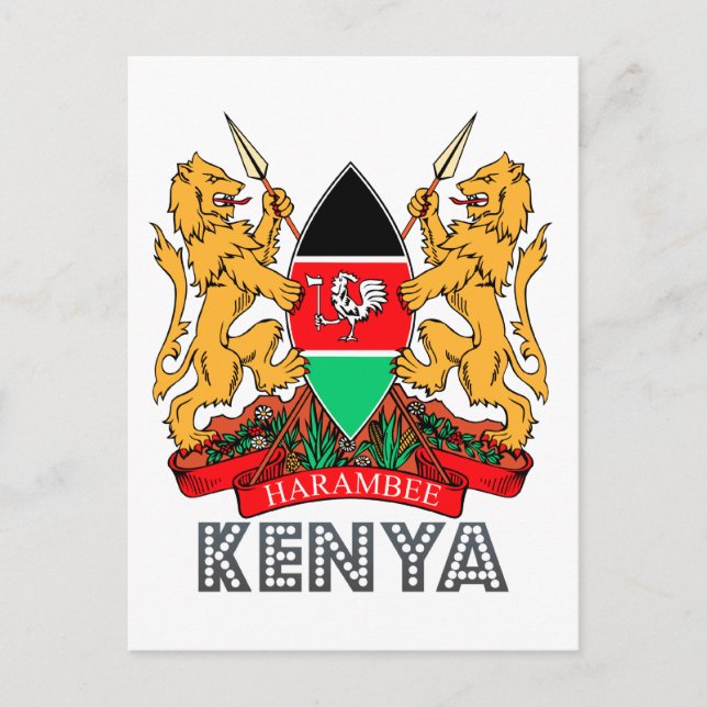 Postal Emblema keniano (Anverso)