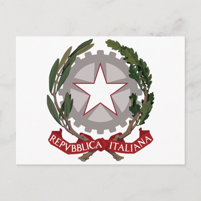 Postal Emblema nacional italiano (Anverso)