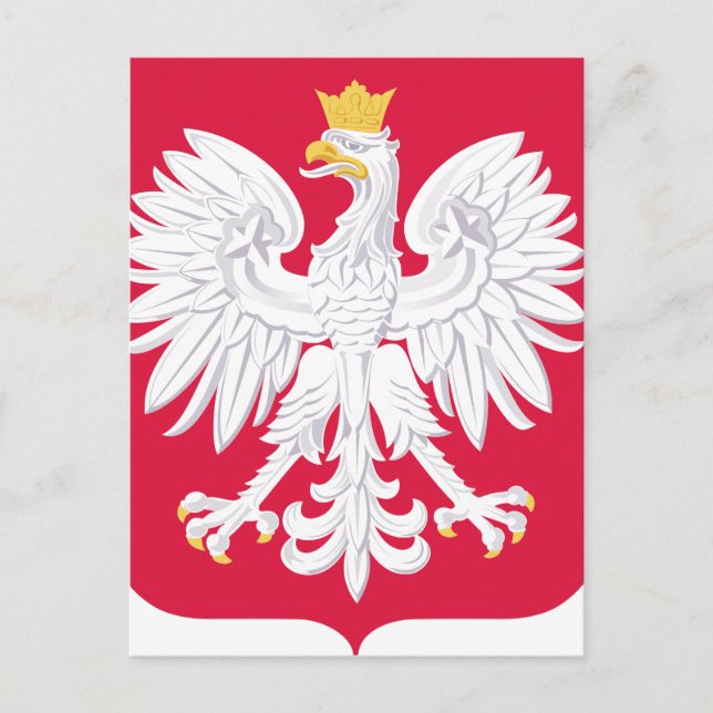 Postal Emblema polaco - Escudo de Polonia - Polska Herb P (Anverso)