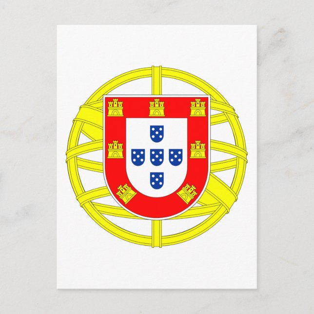 Postal Emblema portugués (Anverso)