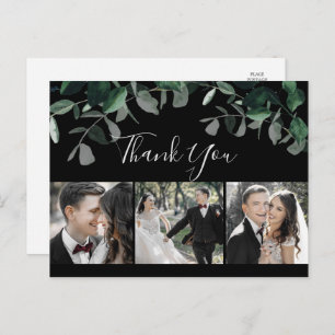 Postal Emerald Greenery Black 3 Foto Gracias Postcard