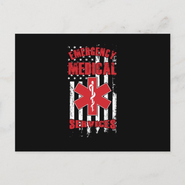 Postal Emergency Medical Services EMS EmT Paramedic Caduc (Anverso)