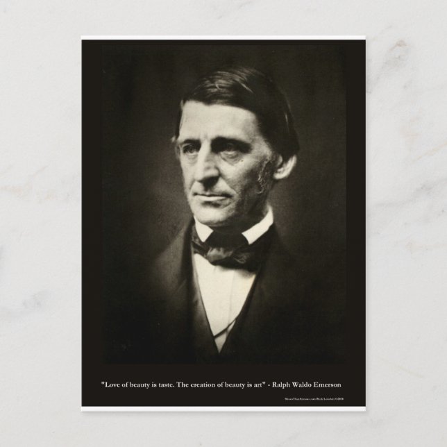 Postal Emerson Love Of Beauty Es Taste Love Quote Gifts (Anverso)