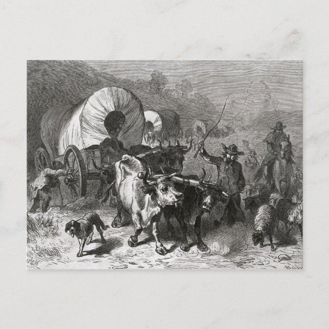 Postal Emigración al país occidental (Anverso)