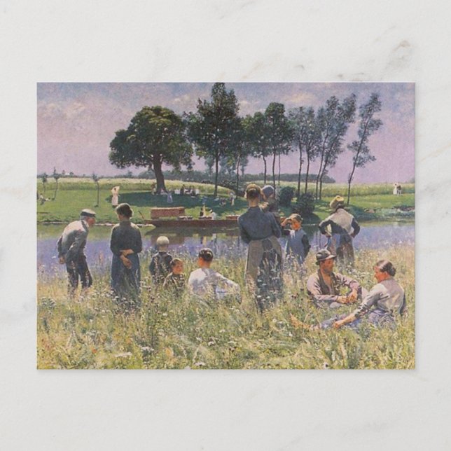 Postal Emile Claus - Picnic (Anverso)