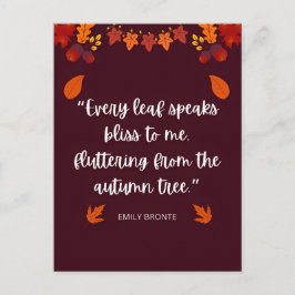 Postal Emily Bronte Autumn Cita