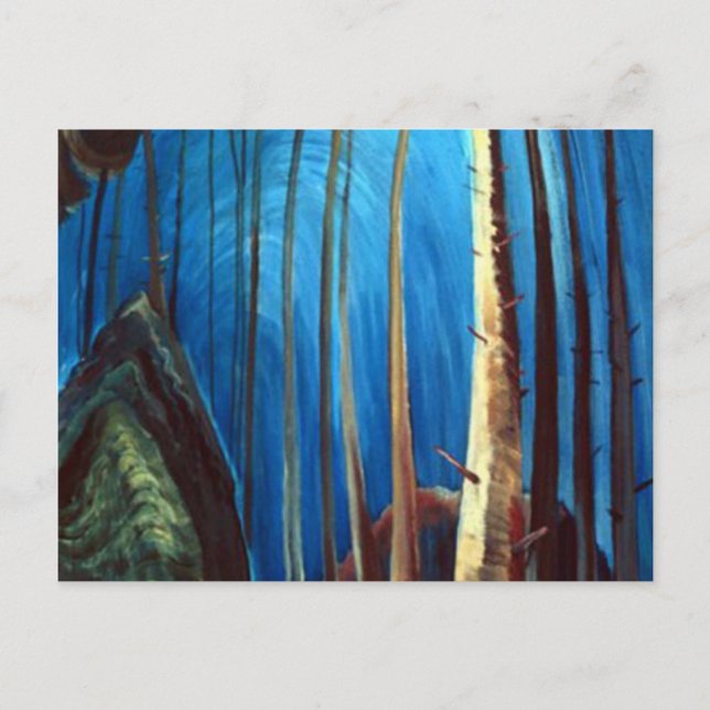 Postal Emily Carr - cielo azul (Anverso)