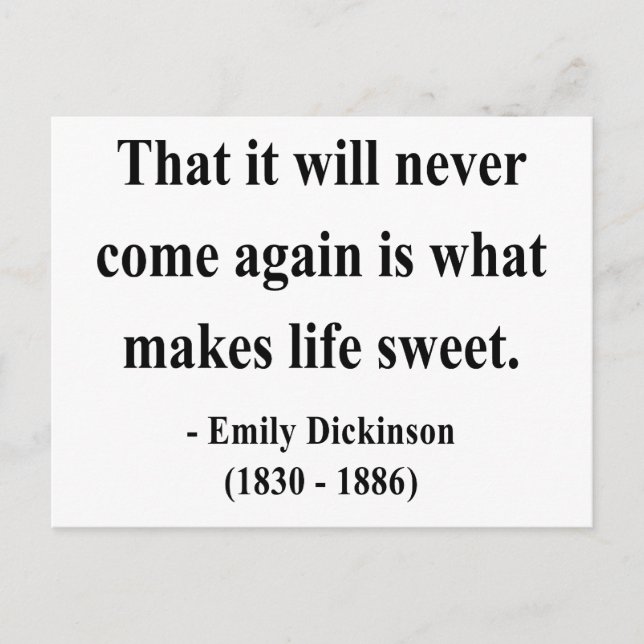 Postal Emily Dickinson Cita 5a (Anverso)