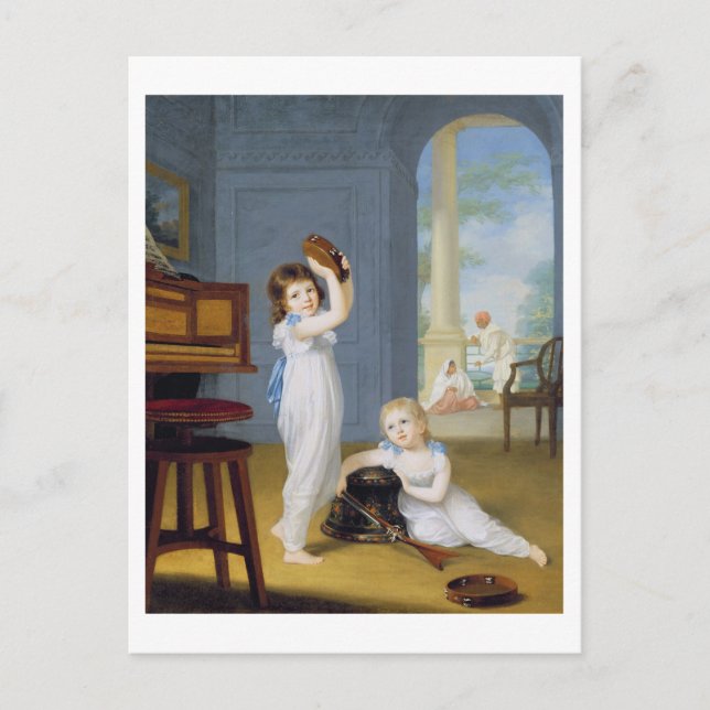 Postal Emily y George Mason, c.1794-95 (aceite sobre lien (Anverso)