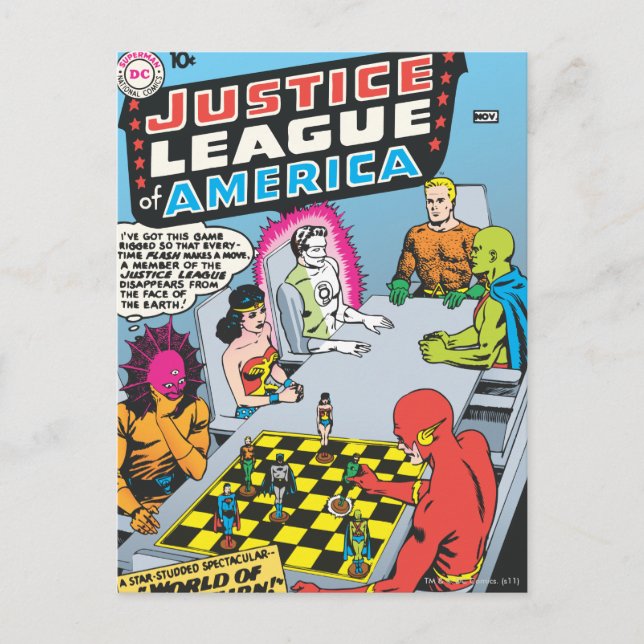 Postal Emisión de la Liga de Justicia de Estados Unidos # (Anverso)