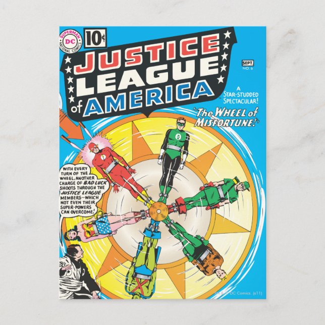 Postal Emisión de la Liga de Justicia de Estados Unidos # (Anverso)