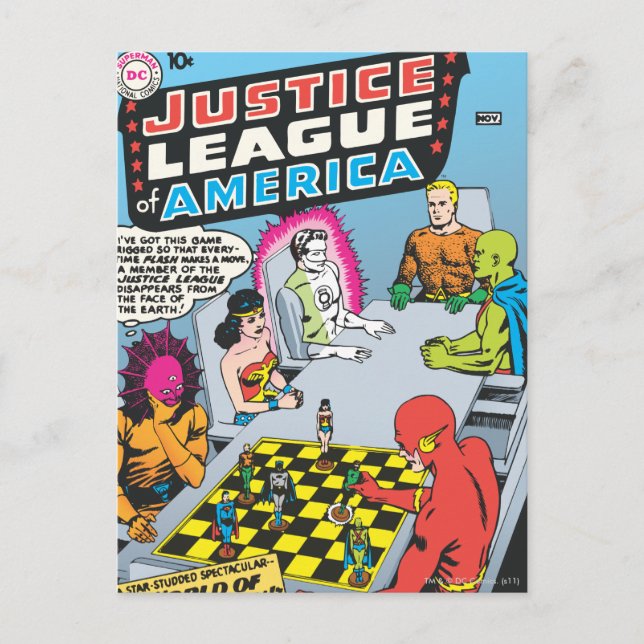 Postal Emisión de la Liga de Justicia de Estados Unidos # (Anverso)