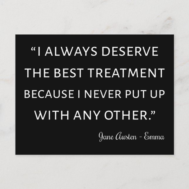 Postal Emma De Jane Austen Cita II (Anverso)