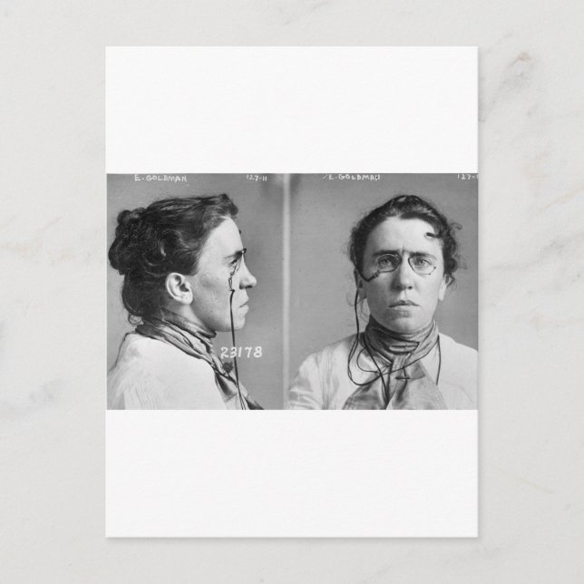 Postal Emma Goldman - anarquista, 1911 (Anverso)