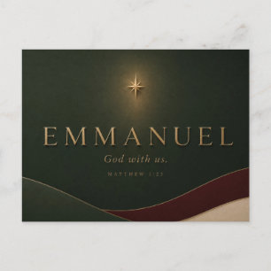 Postal EMMANUEL   Mateo 1:23 Cristiano 