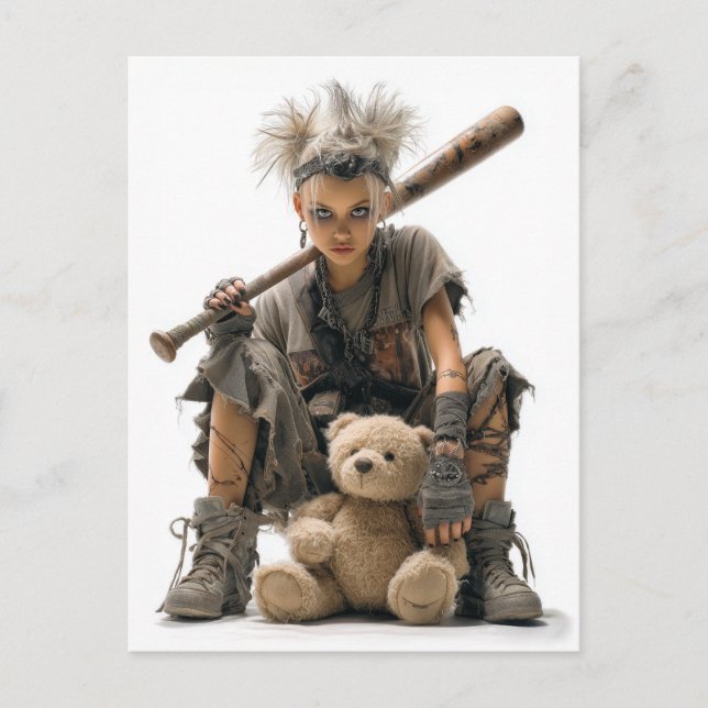 Postal Emo Punk Girl in Post-Apocalyptic Style (Anverso)