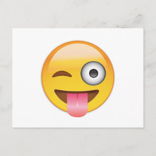 Postal Emoji - cara con la lengua