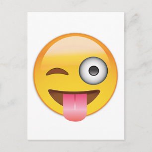 Postal Emoji - Cara con lengua