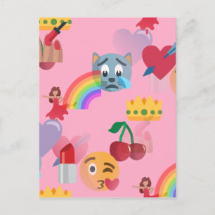 Postal emoji chica