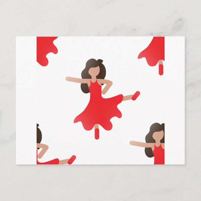Postal emoji de bailarín (Anverso)