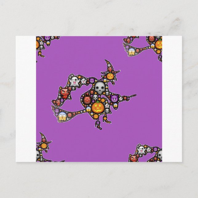Postal emoji de bruja (Anverso)