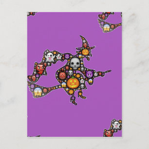 Postal emoji de bruja