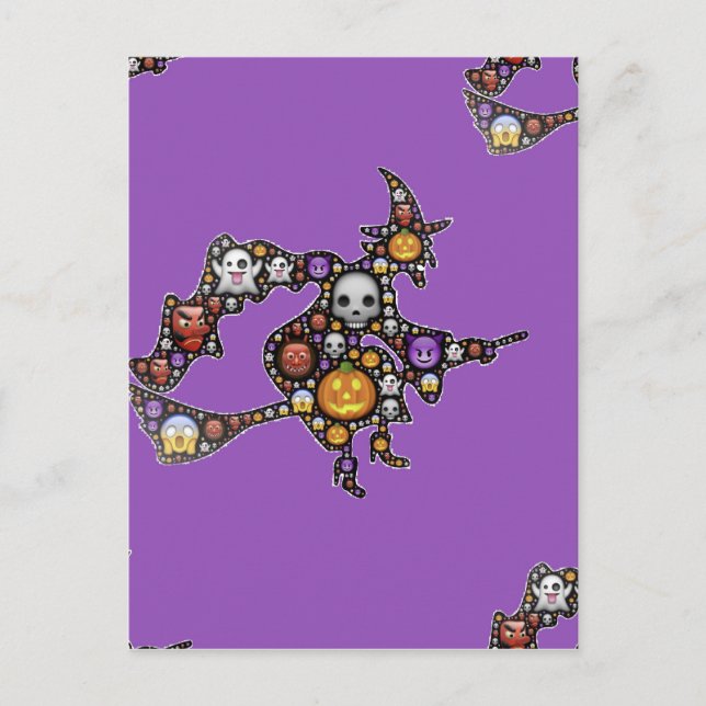 Postal emoji de bruja (Anverso)