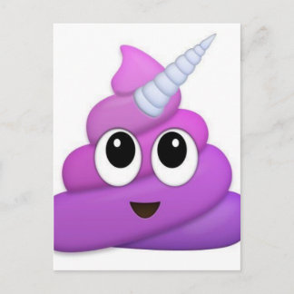 Postal Emoji de caca de unicornio