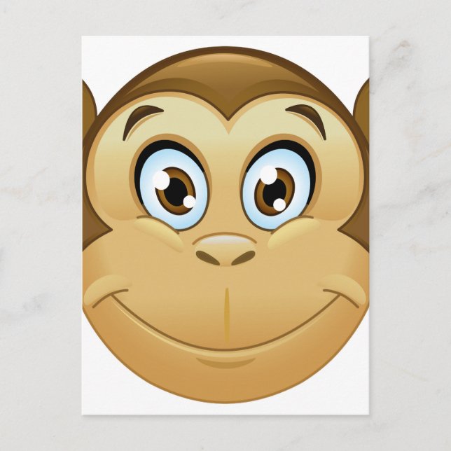 Postal emoji de mono (Anverso)
