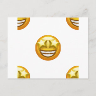Postal emoji de ojos de estrella