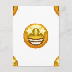Postal emoji de ojos de estrella