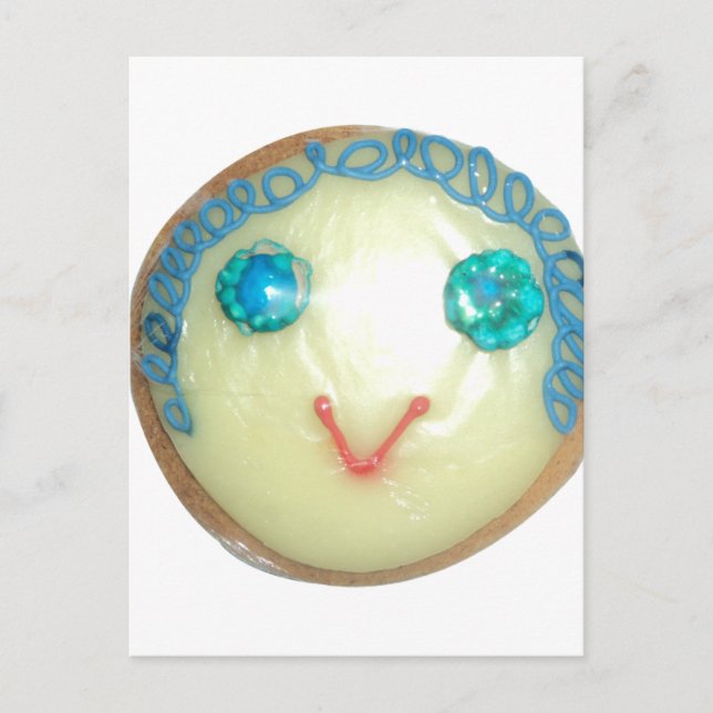 Postal Emoji de pelo azul Arte Imprimir/Gráfico (Anverso)