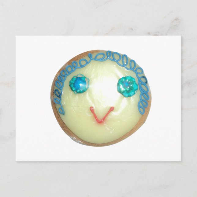 Postal Emoji de pelo azul Arte Imprimir/Gráfico (Anverso)