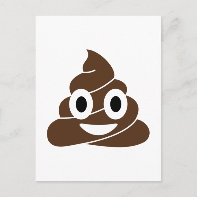 Postal Emoji de poop (Anverso)