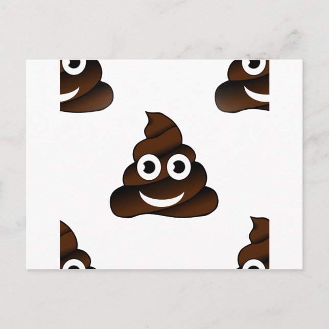 Postal emoji de poop divertida (Anverso)