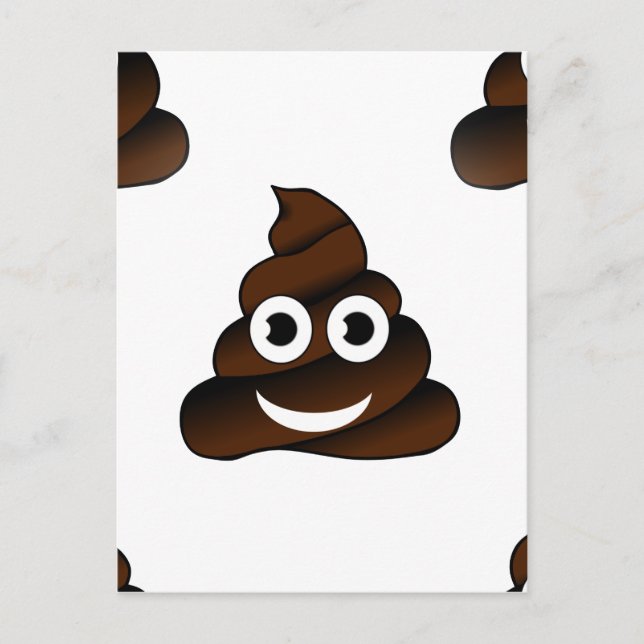Postal emoji de poop divertida (Anverso)