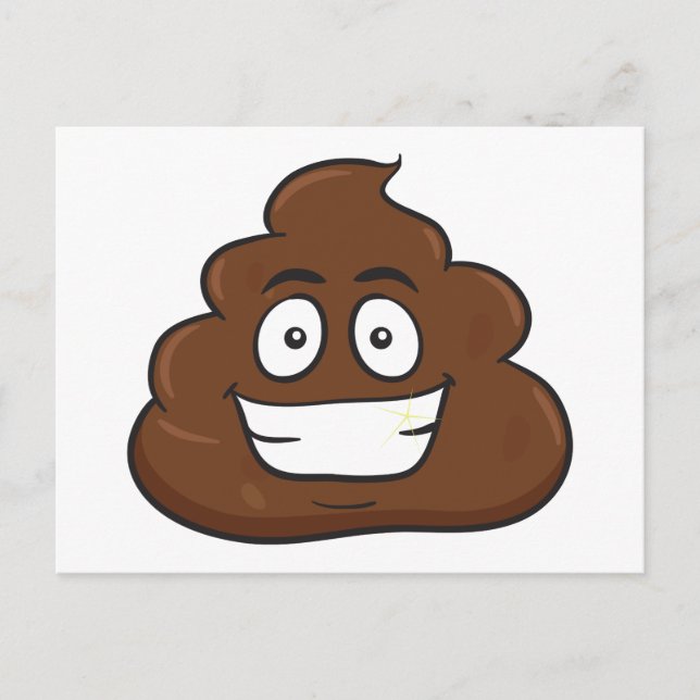 Postal emoji de poop divertida (Anverso)