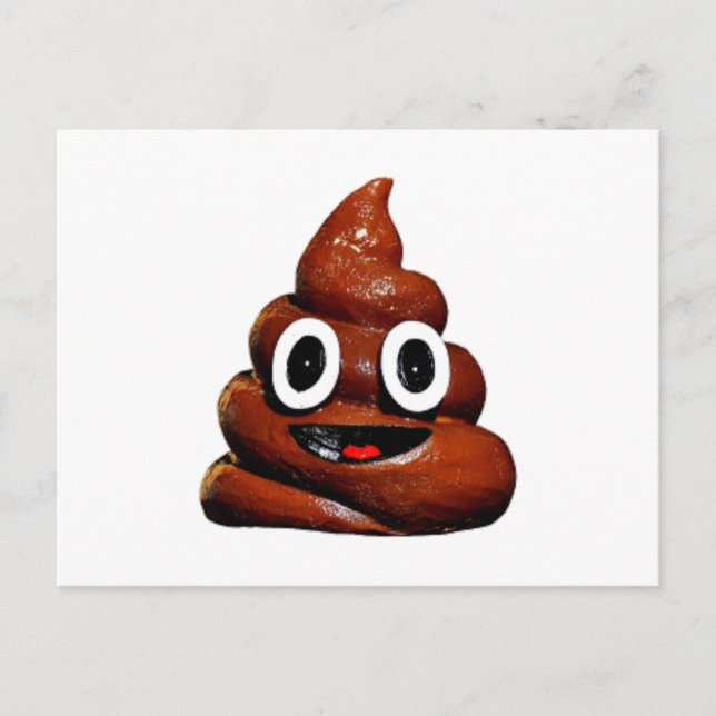 Postal emoji de poop graciosa (Anverso)