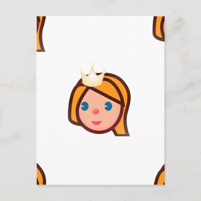 Postal emoji de princesa (Anverso)
