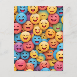 Postal Emoji de sonrisa colorida