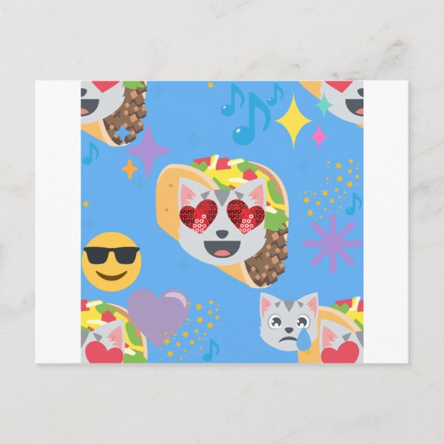 Postal emoji de taco cat (Anverso)